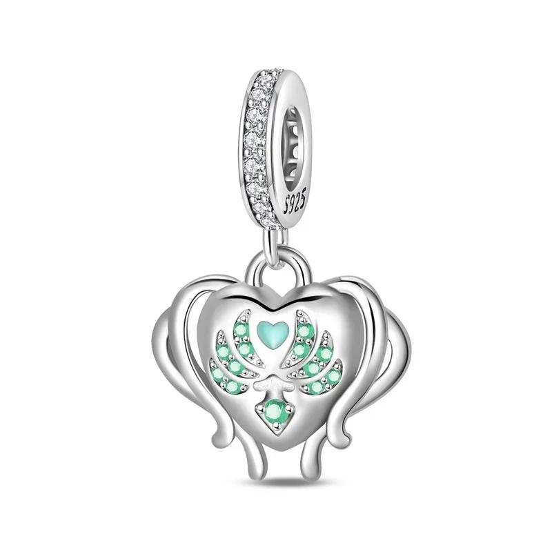 Oryginalne Miedziane Charmsy Niebieska Gwiazda Kwiat Motyl Serce Meduza Koraliki Do Naszyjnika Bransoletki DIY Prezent Biżuteria