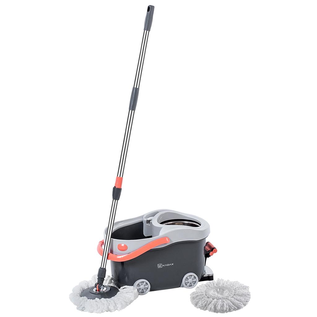 KADAX Spin Mop with Bucket on Wheels 128cm Grey