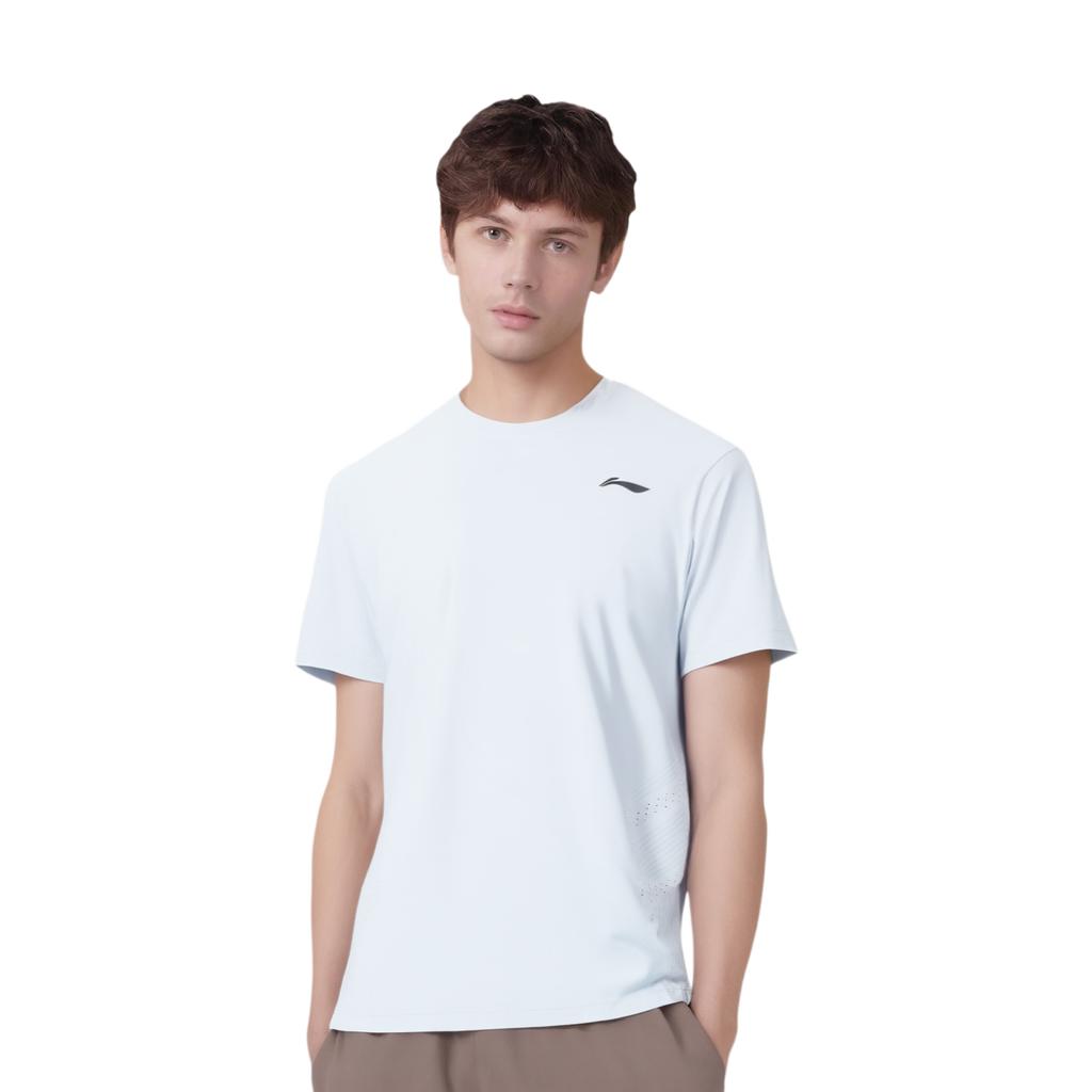 Li-Ning Comfortable Sports Casual Simple Cooling T-Shirt Men Tops Folk-Blue ATSV333-4