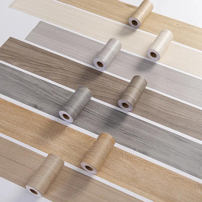 1PC 5mx10cm Thickened Wood Grain Skirting Line Wall Sticker, Self-Adhesive Living Room Bedroom Wall Corner Decoration