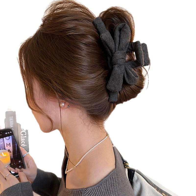 Korean Fabric Bow Claw Clip: Chic, Versatile Hair Accessory for Women