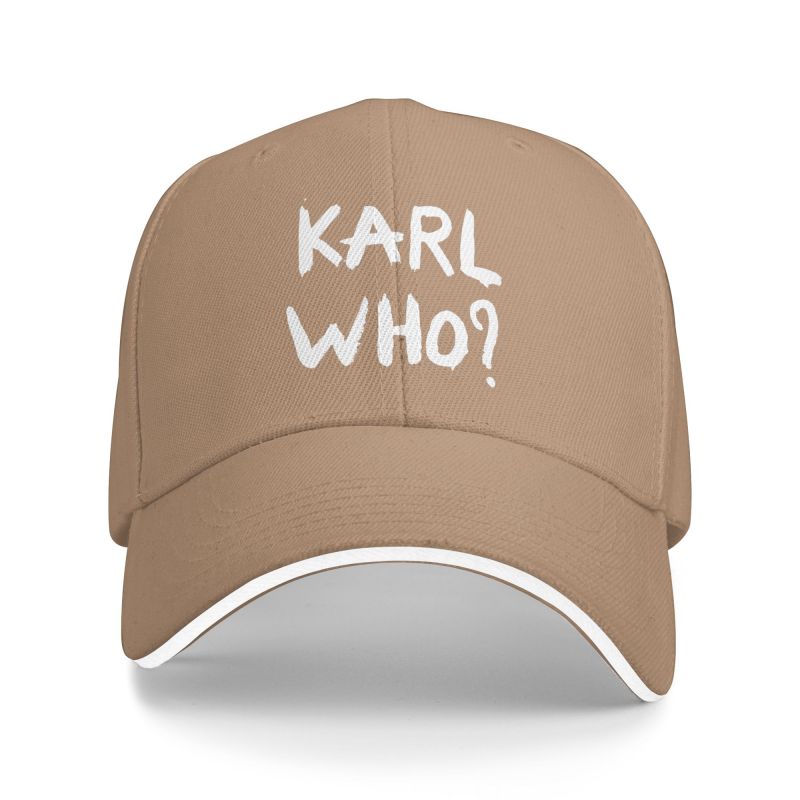 Karl Who Print Sandwich Baseball Cap Men Adjustable Bucket Cap Summer Breathable Sun Protection Hat Women Snapback Hat Golf Hats