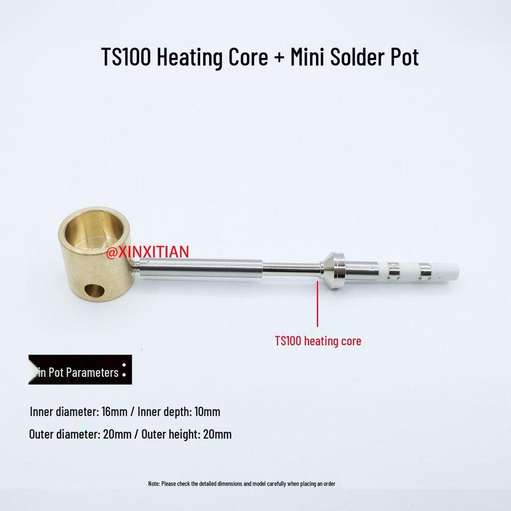 Mini Brass Pot Tin Furnace with Soldering Station & Accessories (T12/JBC245/936/907)
