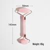 Rose Quartz Roller & Gua Sha Set with Customizable Logo - Natural Jade Face and Eye Massager