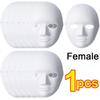 1/10pcs Paper Mache Masks White DIY Full Face Masks Paintable Paper Mask for Halloween