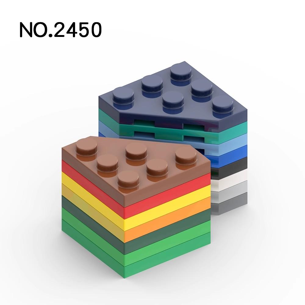 20pcs Compatible MOC Brick Parts 2450 Wedge Plate 3 x 3 Cut Corner Board Building Block Particle Assmble DIY Kid Brain Toy Gift