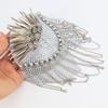 Cool Tassel Chain Epaulette Breastpin Jacket Vintage Brooch  Western-style clothes