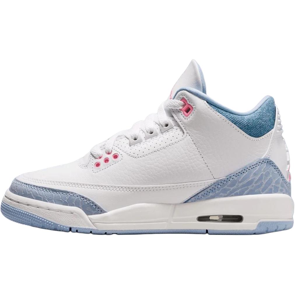 

Кроссовки Air Jordan 3 Retro GS Белые Cobalt Bliss Детские Розовое сияние Футбольно-серый HQ0784-101 36.5