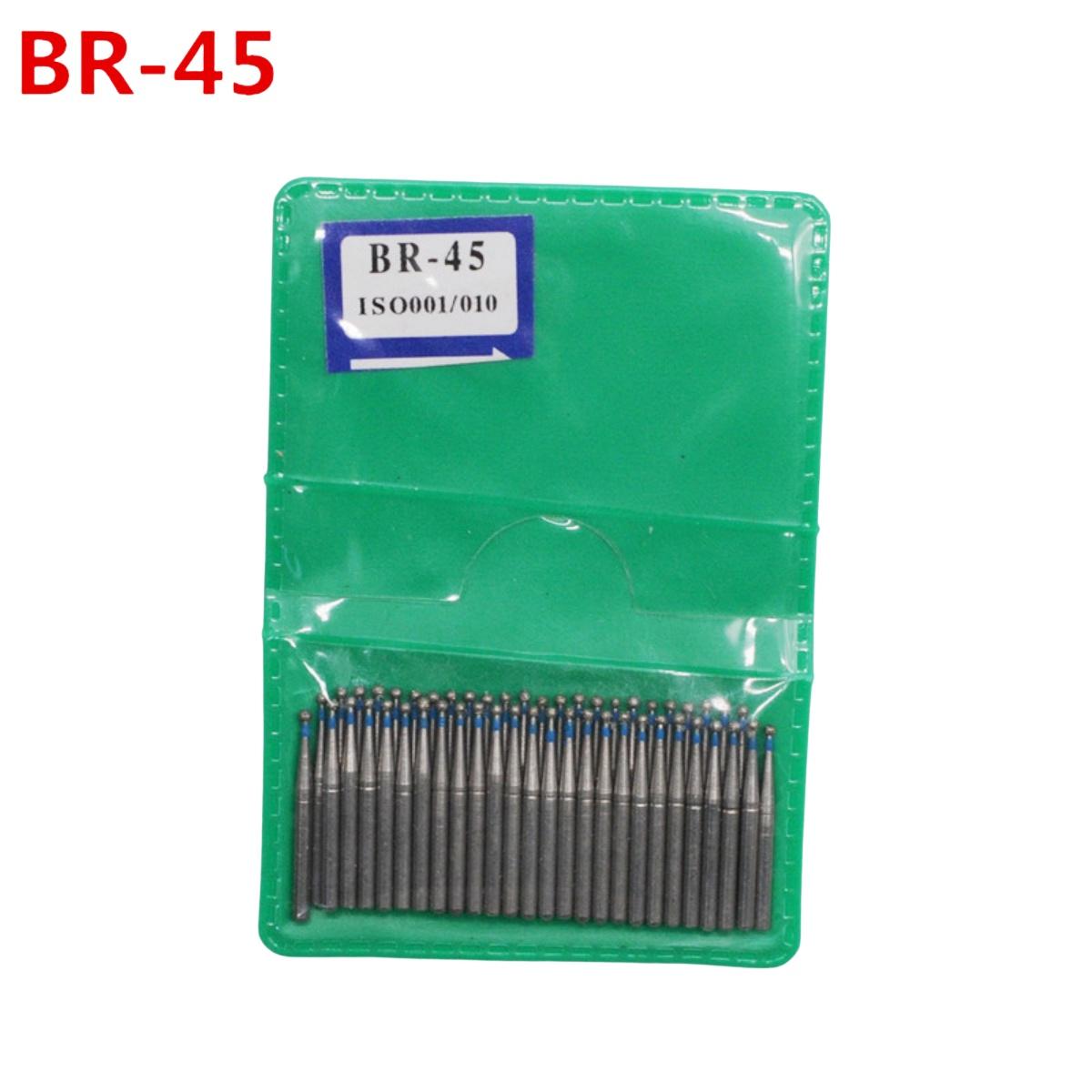 

50 шт. Полировальные боры для зубов, алмазные полировщики, хвостовик из нержавеющей стали 1,6 мм, высокая твердость, автоклавируемые инструменты