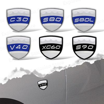 3D Metal Car Styling C30 S80 S80L V40 S90 XC60 Emblem Badge Decal Tail Trunk Decor For Auto Accessories