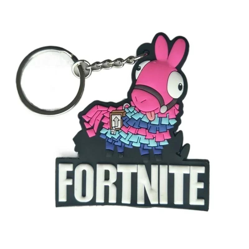 Fortnite Pvc Key Chain Cute Couple Bag Car Keychain Pendant Accessories Children's Toys Birthday Lovely Gift Durable