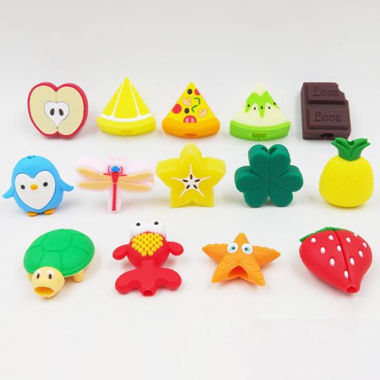 Data Cable Protective Case Universal Anti-break Eco-friendly Cute Cartoon Data Lines Protector Cover Wire Saver for Office