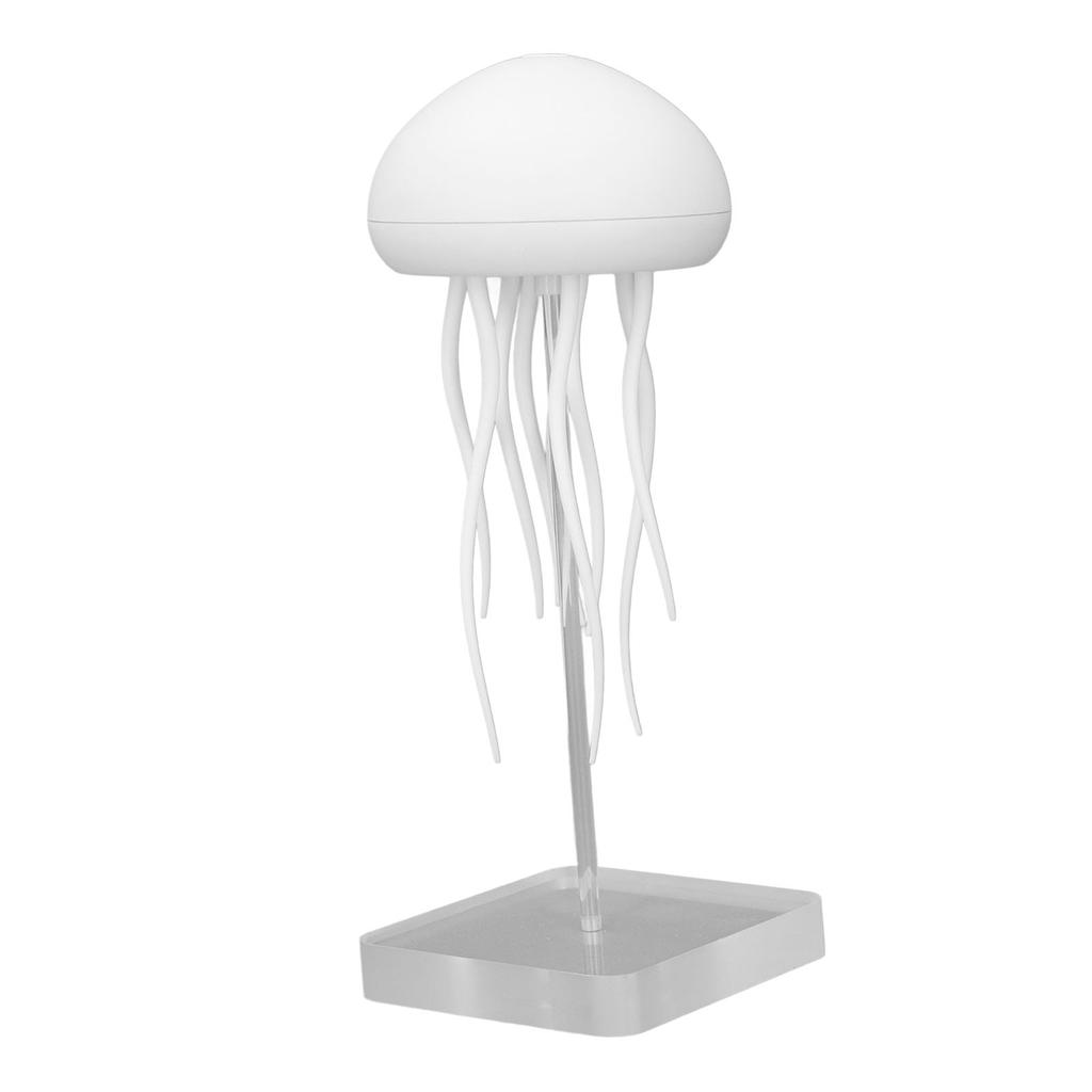 Voice Control Jellyfish Lamp with 9 Flexible Tentacles RGB Gradient Bedside Lamp Rechargeable 1000mAh Battery Hanging Standing