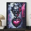 Gothic Skull Heart Halloween 5D Diamond Full Drill Art Painting Kit DIY Handmade Crafts Gift For Wall Home Decor Embroidery Supplies