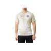 Puma Mcfc Prematch Color Block Casual Ribbed Crew Neck Short Sleeve T-Shirt Men Tops Beige 774370-03