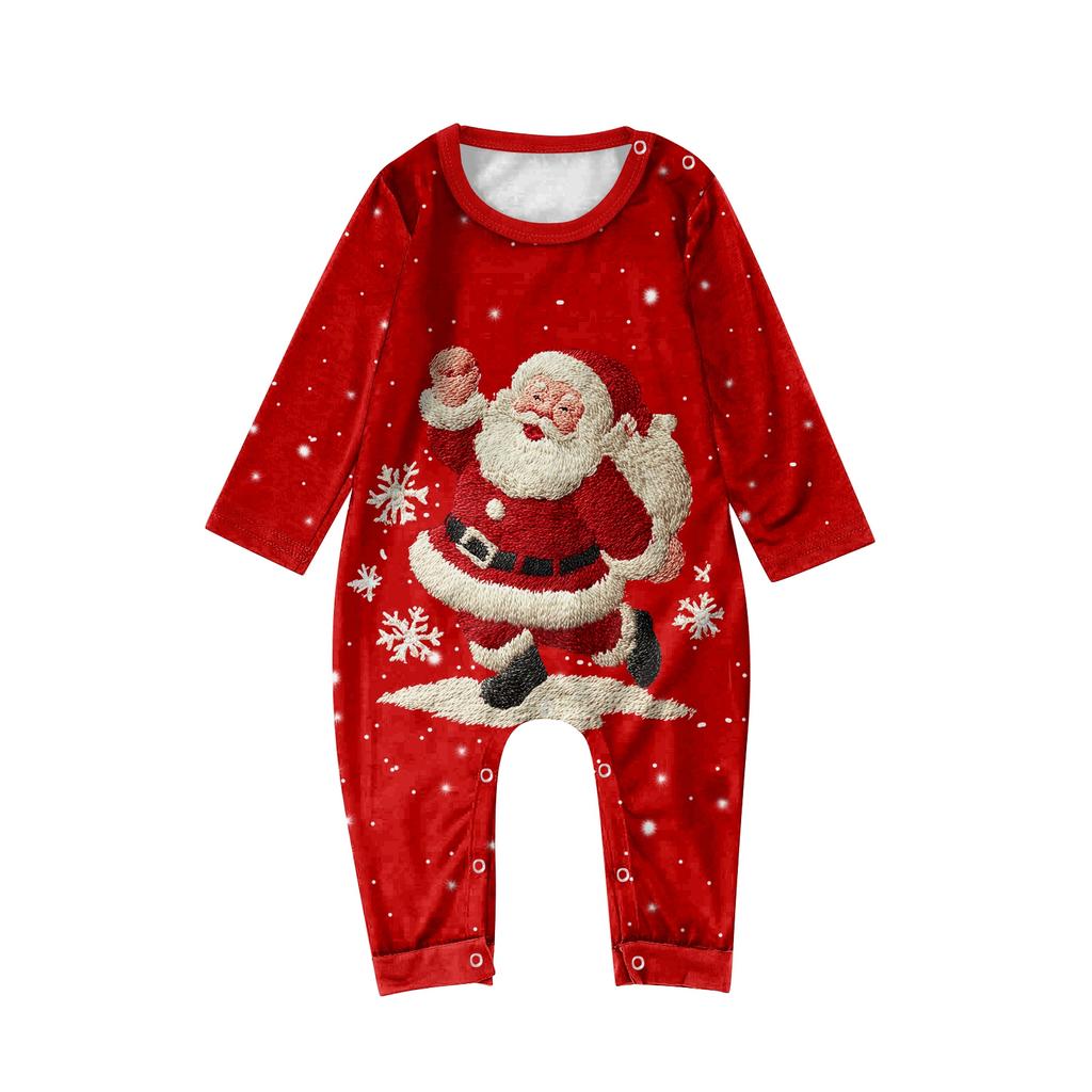 Family Casual Comfortable Long Sleeved Long Pants 3D Christmas Printed Parent-child Set