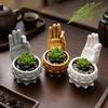 Creative Lotus Shaped Flower Pot 3D Printed Zen Plant Pot Succulent Planter Tea Table