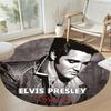 Elvis Presley Rund Kontortæppe Perfekt til Kollegieværelser Stuer Balkon Spillerum Skridsikkert Rundt Tæppe Kontor Boligindretning Bryllupsfest Gave