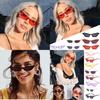 Elegant Women Cat Eye Design Sunglasses With Retro Small Eyeglass And Uv Protection