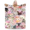 Sylvanian Families Flannel Blanket Winter Super Soft Throw Blanket for Students Living Room Graphic Bedspread Sofa Bed Cover