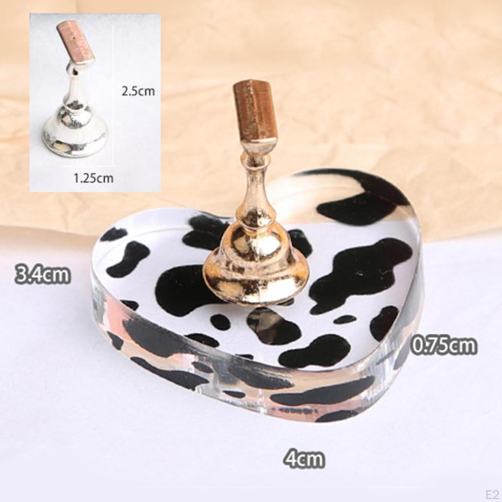 , Acrylic, Nail Display Stands, Holder Transparent DIY, Manicure Tool Cute Base for Salon