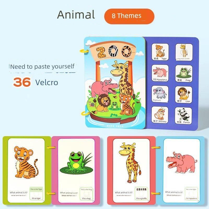 

Early Education 6-Month Toddler Chouchoule Tearing Book Toy Animal Book Quiet Book (8 pages/5 sheets)