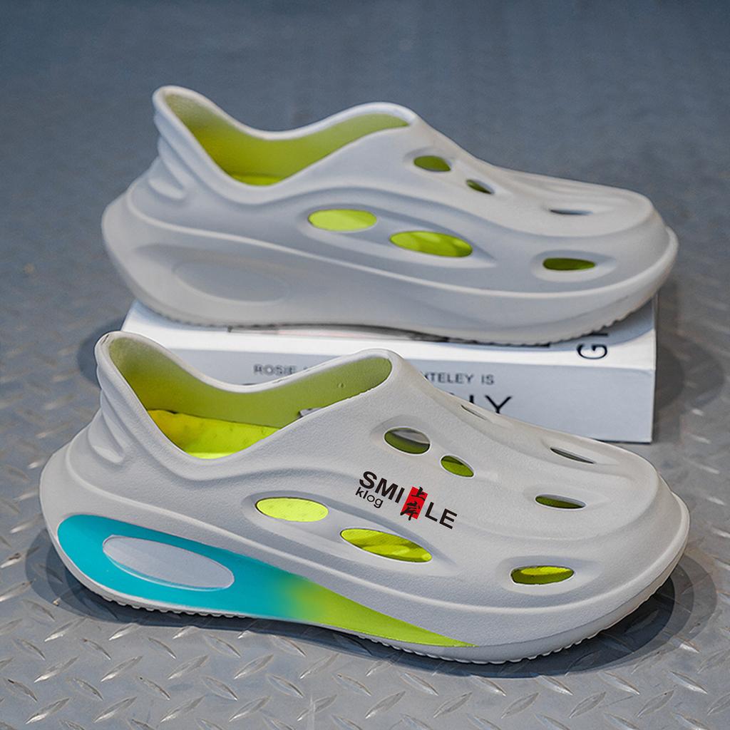 Men's coconut hole shoes summer wear non-slip stepping on shit feeling thick-soled all-inclusive slippers outdoor driving beach sandals