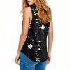 Women's Fashion Casual Sleeveless Vest Vintage Print Crew-neck Sleeveless Top