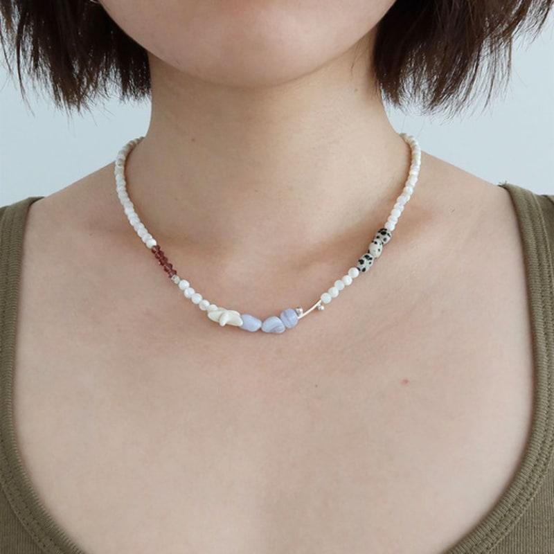 

August Harmony 925silver Summer Nacre Necklace One