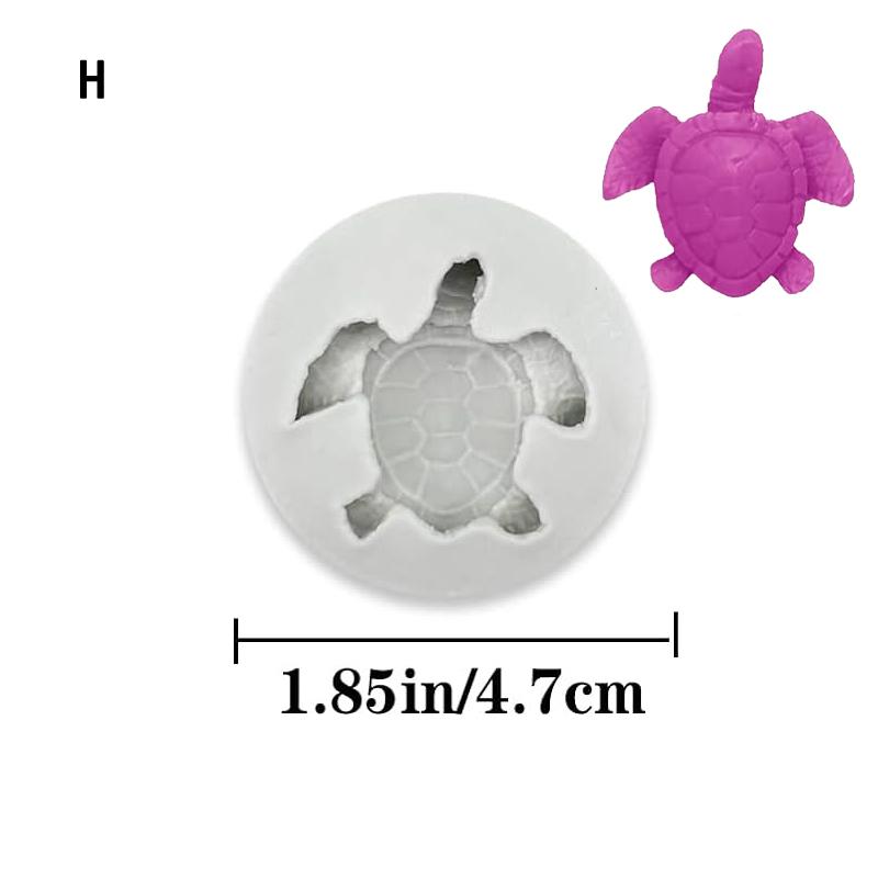 Silikon Meeresmuschelform See Fisch Koralle Meeresschildkröte Kuchen Fondant Muschel Backform Werkzeug DIY Kuchen Schokolade Süßigkeiten Dekoration