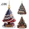 USA 250th Anniversary Commemorative Gifts Christmas Tree Pendant, Acrylic Memorial Hanging Ornament for American Patriotic Retro Flag Pendants