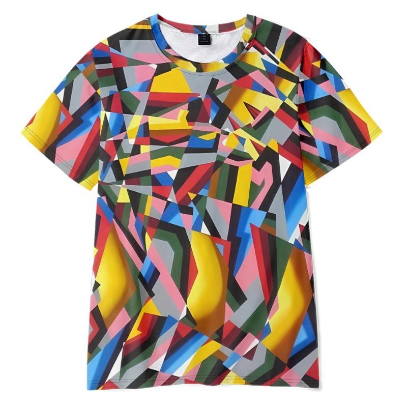 

3D Digital Printed Tops Children Kids Tees Summer Short Sleeved Fashion T-shirt for Girls 170