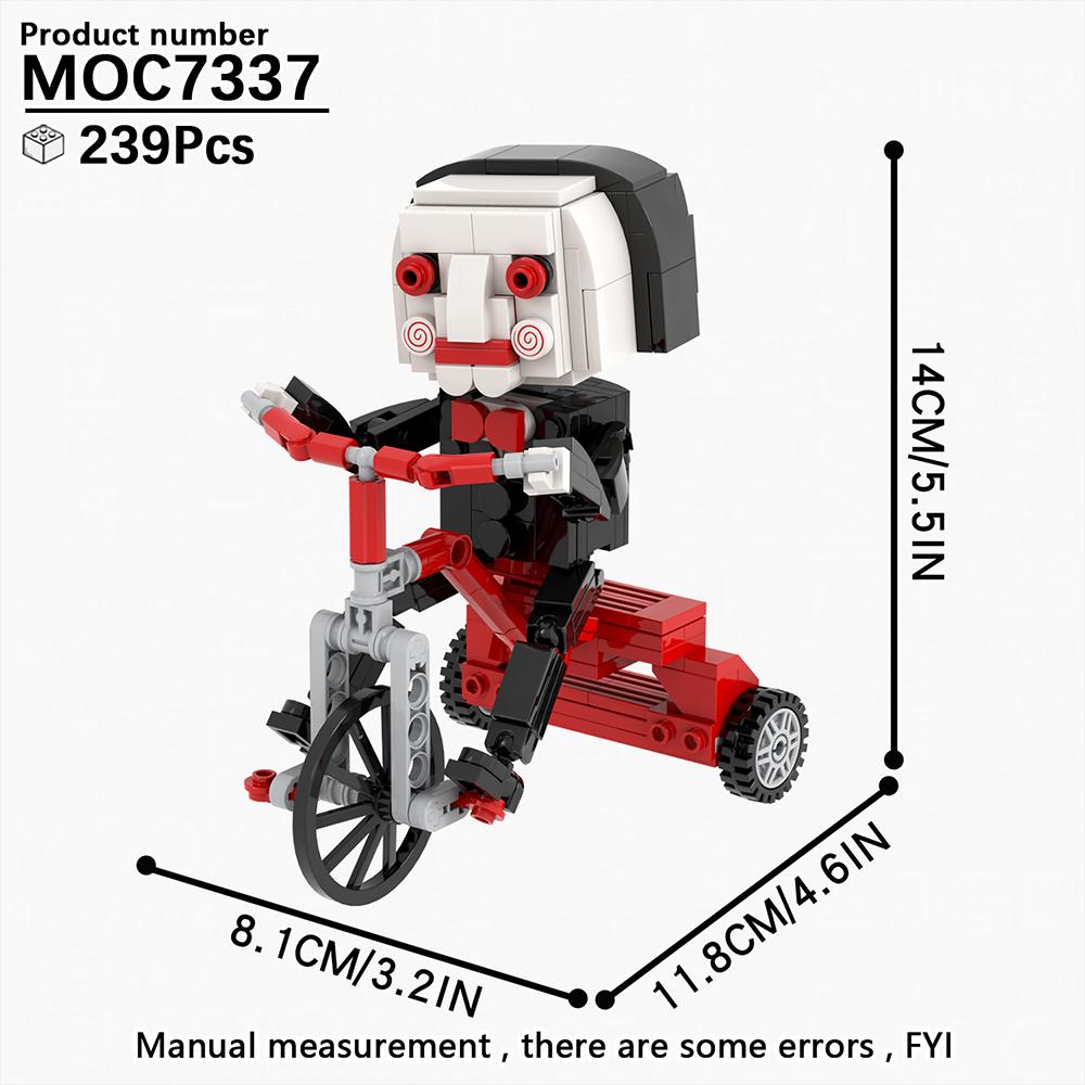 MOOXI New Halloween Horror Movie Games BrickHeadzed Children Toy MOC Brick Gift Assembly Model Kit For Adults Building Block Set