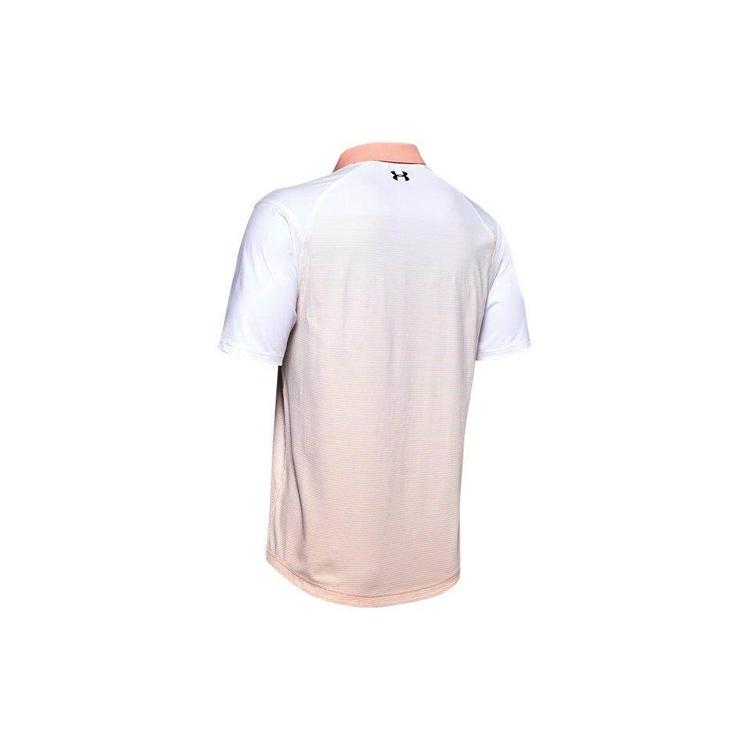 Under Armour Iso Chill Polo Shirts Men's White Polo Collar Moderate Straight Fit 1353821-100