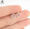 Bohemia Plant Stainless Steel Earrings Women Apple Cherry Leaf Mushroom Flower Stud Earring Piercing Jewelry
