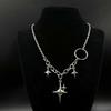 Versatile Hip-Hop Four-Pointed Star Pendant Necklace - Trendy Unisex Jewelry