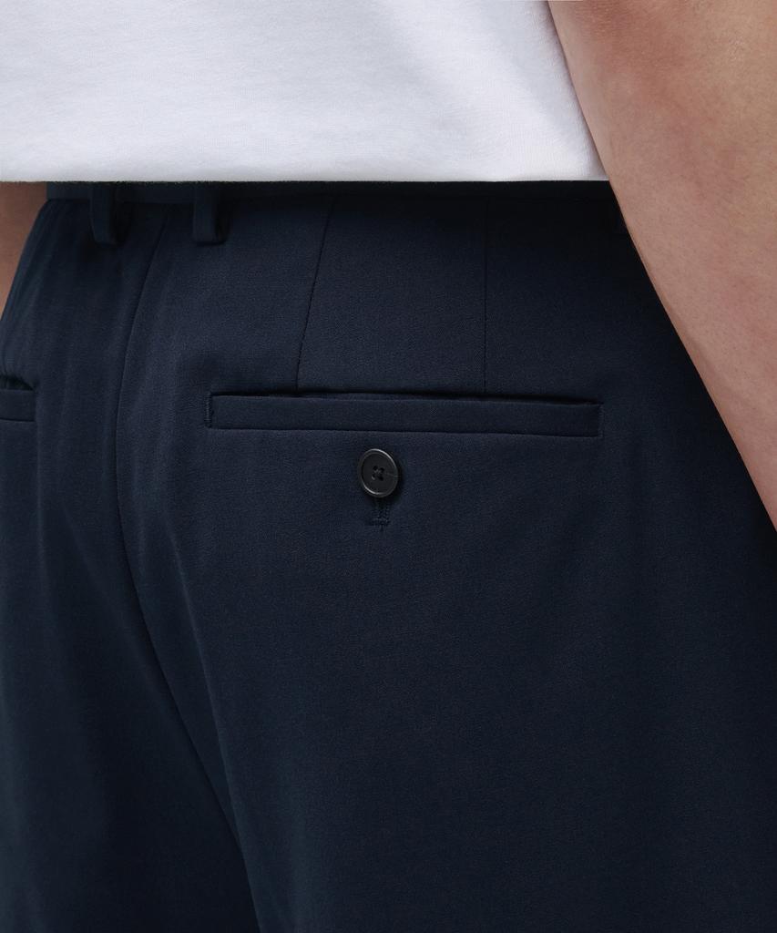 Musinsa Standard Lightweight Loose Tapered Hidden Banding Crop Slacks [Navy]