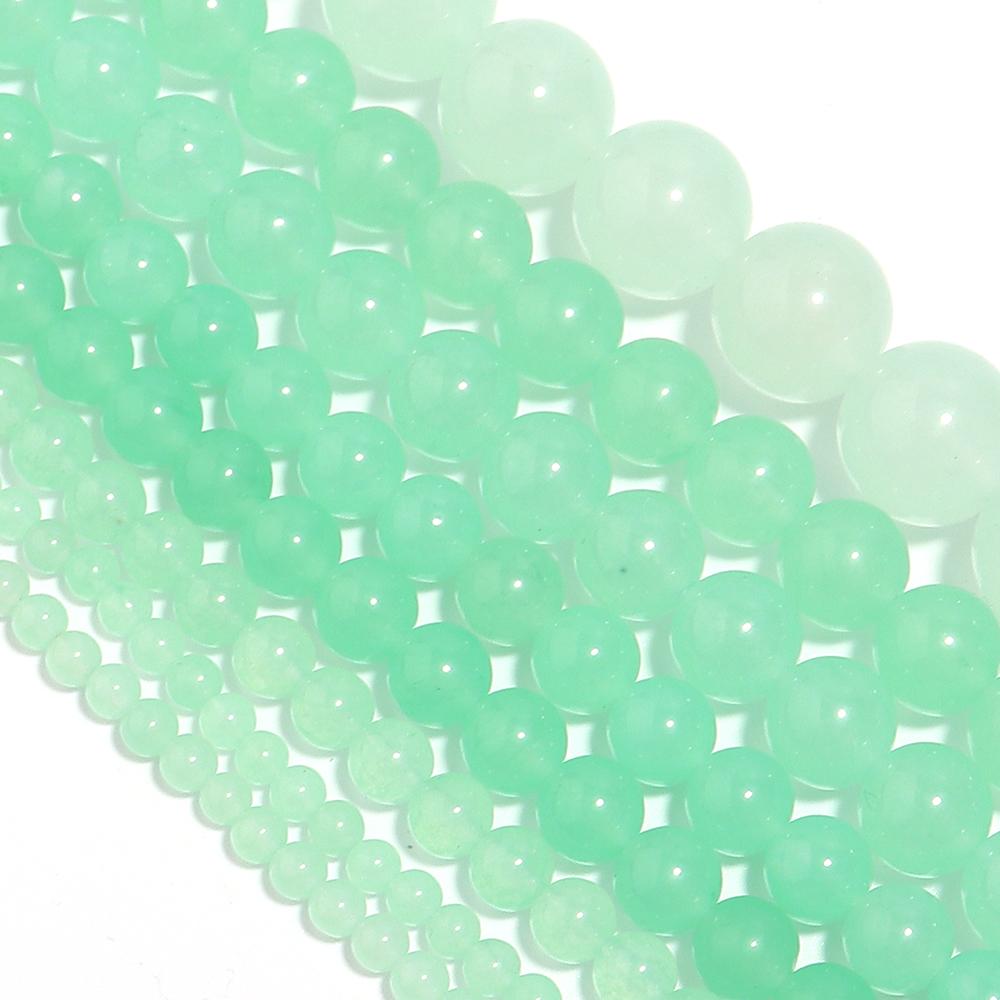 Natural Chalcedony Stone Beads Multicolor Loose Spacer Jades Stone Bead for DIY Bracelet Necklace Jewelry Making Accessories