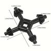 Langlebiger 4-in-1 Mehrzweckschlüssel mit 6 mm bis 16 mm Kreuzbohrfutter Kohlenstoffstahl Großartig für Bohrmaschinen und Pistolen Keine Montage