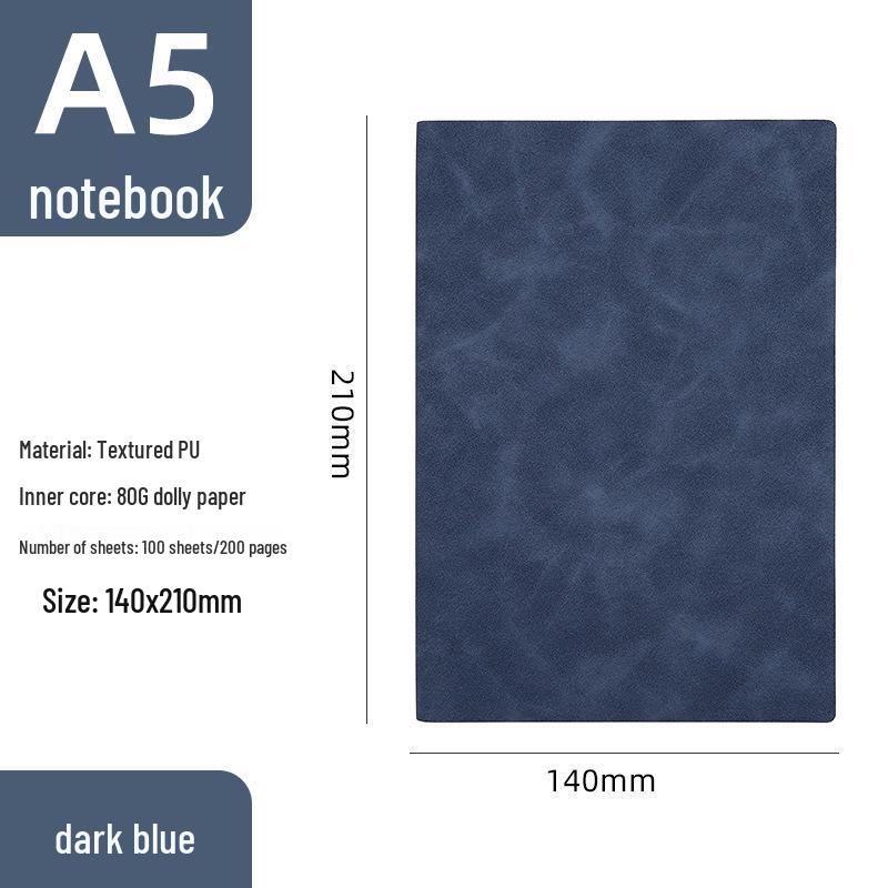 A5 Sheepskin Leather High-End Notebook with Thickened Dowling Paper