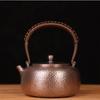 Handgefertigter reiner Kupfer-Teekessel Traditionelle chinesische Teekanne zum Aufbrühen von Teewasser-Kessel Handgefertigte Teekannen