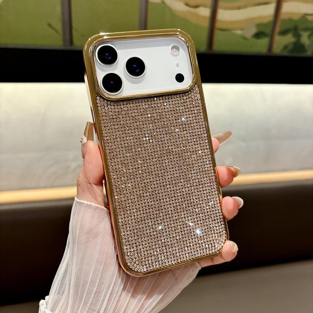 Gypsophila Luxury Rhinestone Phone Case for iPhone 17 Pro Max & 16 Plus - Trendy Drop-Proof Protective Cover