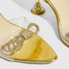 Fashion Luxury Crystals Bow High Heeled Sandals Women Transparent PVC Ankle Strap Buckle Brand Designer Shoe Fashion Banquet Dress Shoes