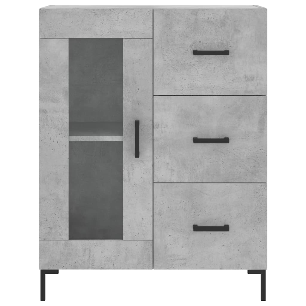 Vidaxl Szafka, Szarość Betonu, 69,5X34X90 Cm, Materiał Drewnopochodny