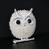 Luxury Owl Brooches Sparkling Rhinestone Lapel Pins Elegant Rhinestone Brooches  Wedding