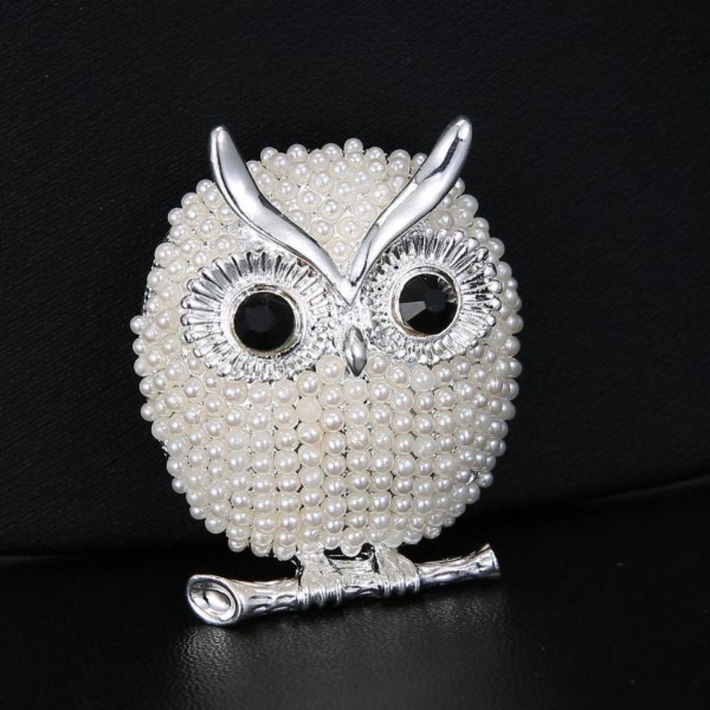 Luxury Owl Brooches Sparkling Rhinestone Lapel Pins Elegant Rhinestone Brooches Wedding