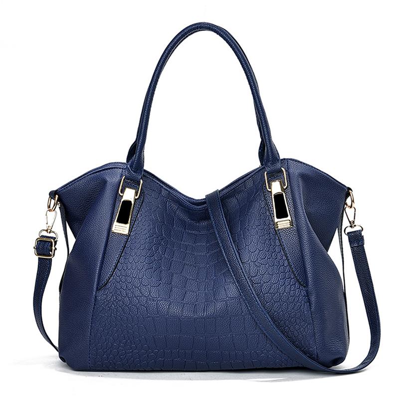 2025 Neue Damenhandtasche aus weichem Leder mit großem Fassungsvermögen im Retro-Stil, einfarbig, Krokodil-Schultertasche, temperamentvoll, Joker, Umhängetasche