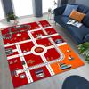 Child Urban City Road Traffic Learning Interactive Game Playroom Rug for Bedroom Living Room Sofa Home Doormat Decor,Non-slip