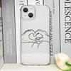 Warm Family Holding Hands Couple Phone Case for IPhone 16 11 12 13 14 15 Pro Max 7 8Plus 16E X XS Clear Soft Cover Abstract Line