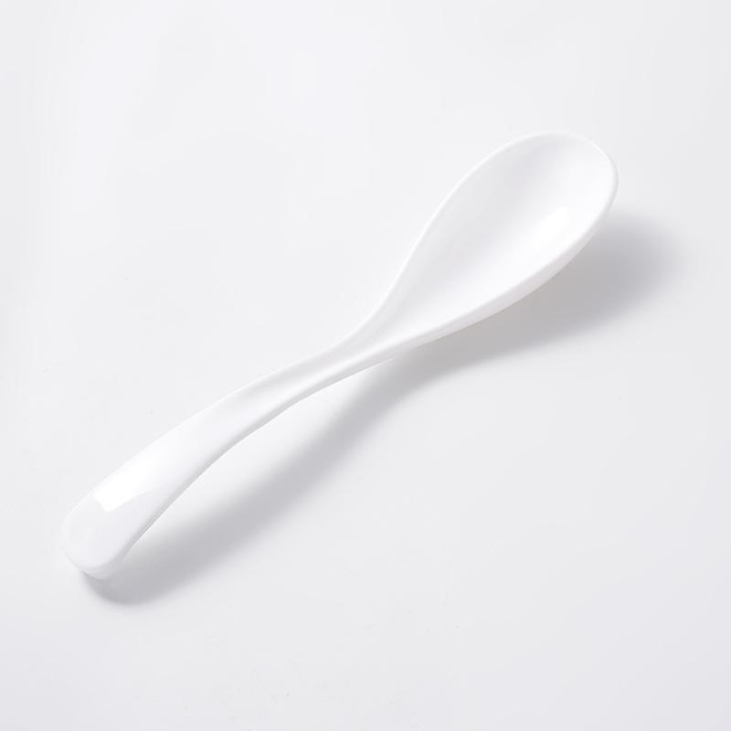 PP Material Soup Spoon, Long-handled Porcelain-like Soup Spoon, Household and Restaurant Ramen Spoon, Plastic Spoon